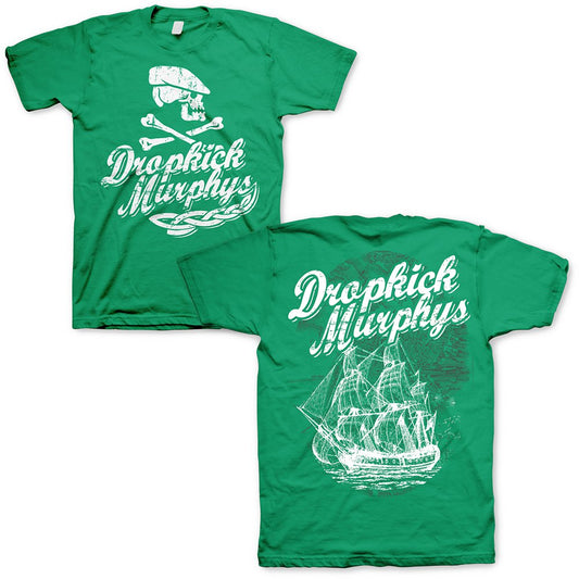 Dropkick Murphys (Scally Skull Ship Green) T-Shirt